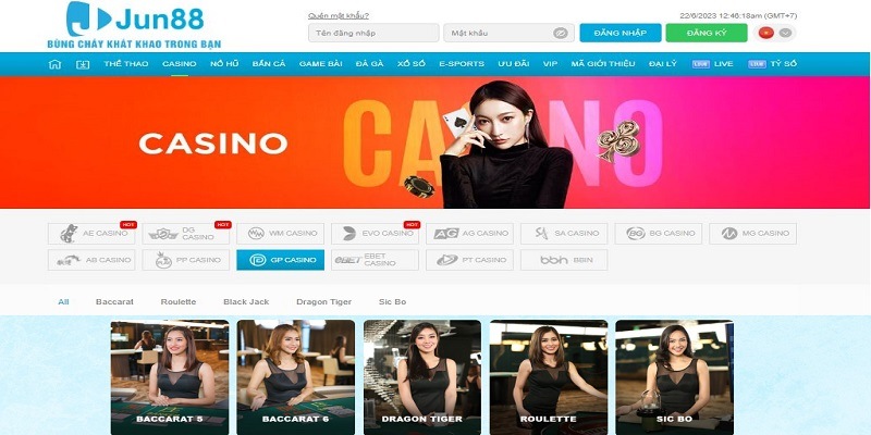 JUN88 - Chơi game casino online đầy mới mẻ